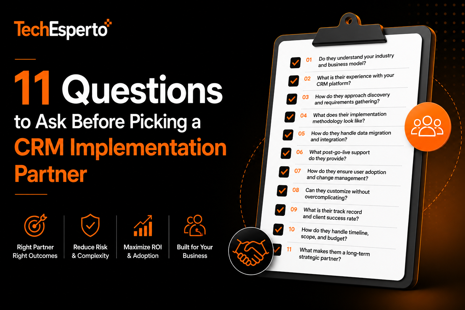 11 Questions to Ask Before Picking a CRM Implementation Partner give as featured image