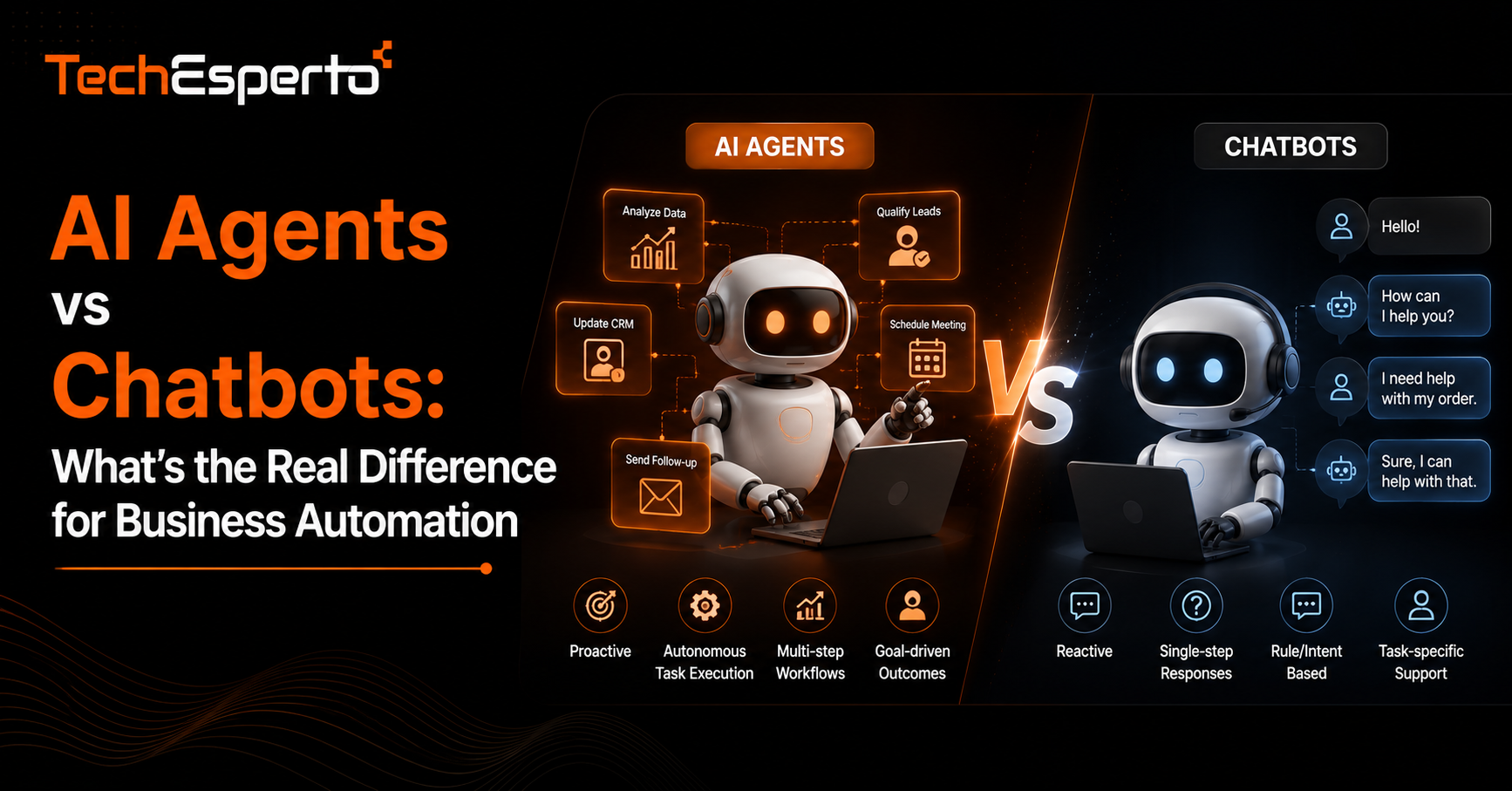 AI Agents vs Chatbots: What’s the Real Difference for Business Automation